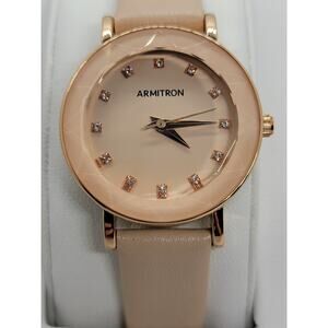 Women's Armitron Leather Swarovski Crystals #14